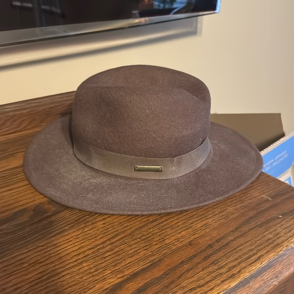 Brown Wide Brim Hat Pamoa